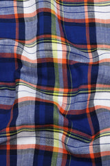 Eclipse Blue Multicolor Twill Check Cotton Shirt