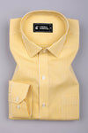 Marigold Yellow and White Stripe Cotton Shirt