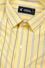 Muse Yellow with White Stripe Cotton Shirt