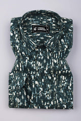 Vintage blue Multicolour Printed Cotton Shirt