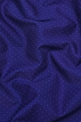 Royal Navy Blue With White Dot printed Twill Cotton Shirt