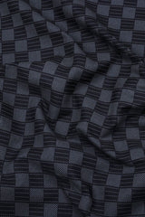 Onyx Black with Grey Checked Cotton Shirt