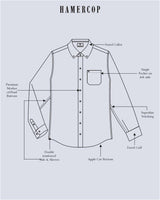 Creamish Gray Zoho Micro Dobby Square Check Cotton Shirt