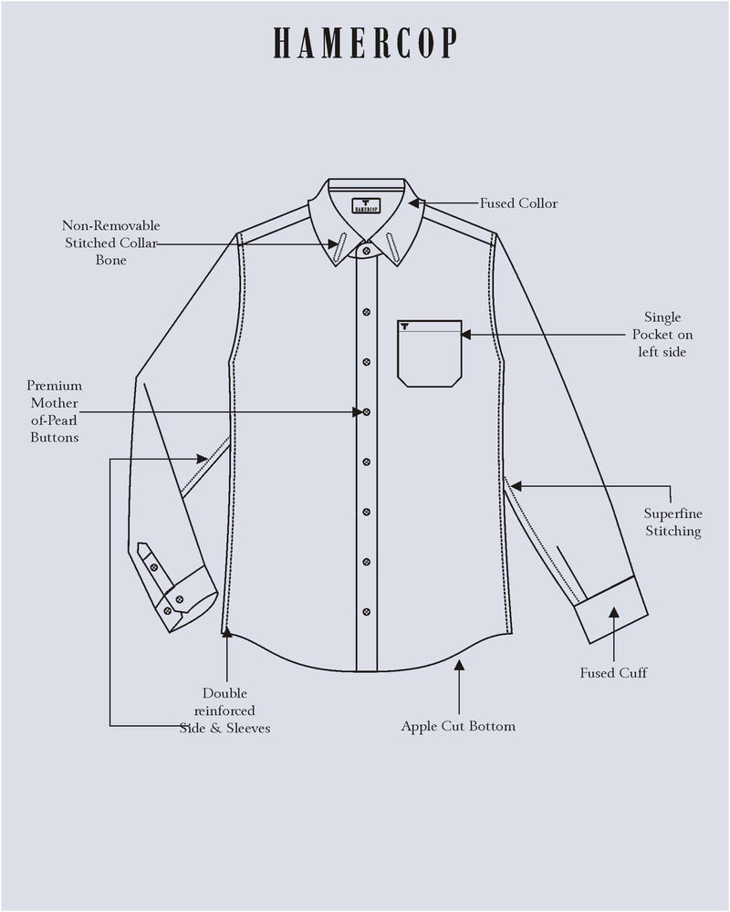 Biscuit Cream Dobby Solid Cotton Formal Shirt