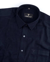 Navyblue Corduroy Textured Heavy Cotton Solid Shirt