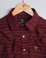 Walcourt-Gleamberry Colored Weft Stripe Premium Cotton Shirt