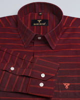 Walcourt-Gleamberry Colored Weft Stripe Premium Cotton Shirt
