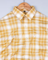 Clover Biscotti Plaid Flannel Formal Cotton Check Shirt