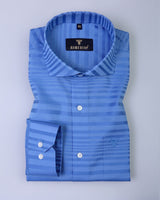 FrenchBlue Self Dobby Weft Stripe Premium Cotton Shirt