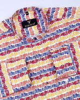 Saltaire Brushy Candy Colorful Printed Premium Cotton Shirt