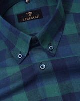 Panthen Multicolored Brushed Solid Plaid Flannel Check Cotton Shirt