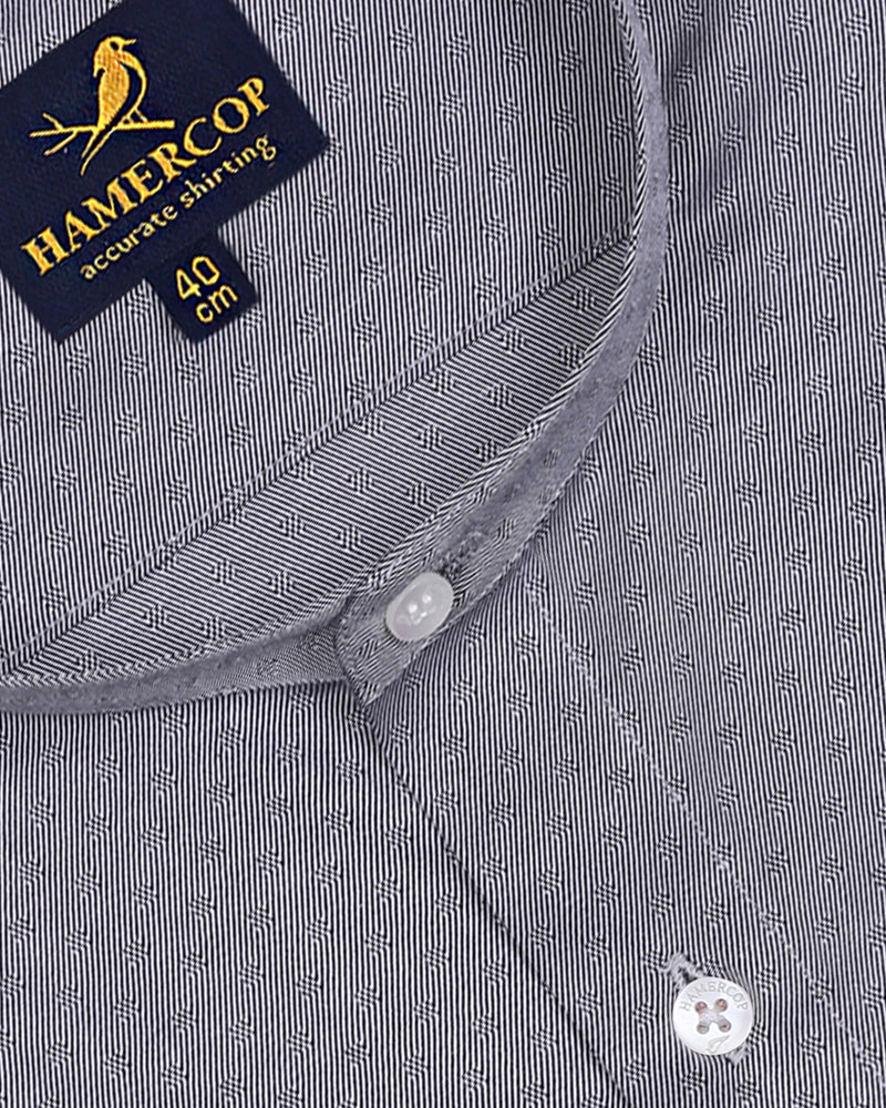 Grey Shaded Doby Jacquard Shirt