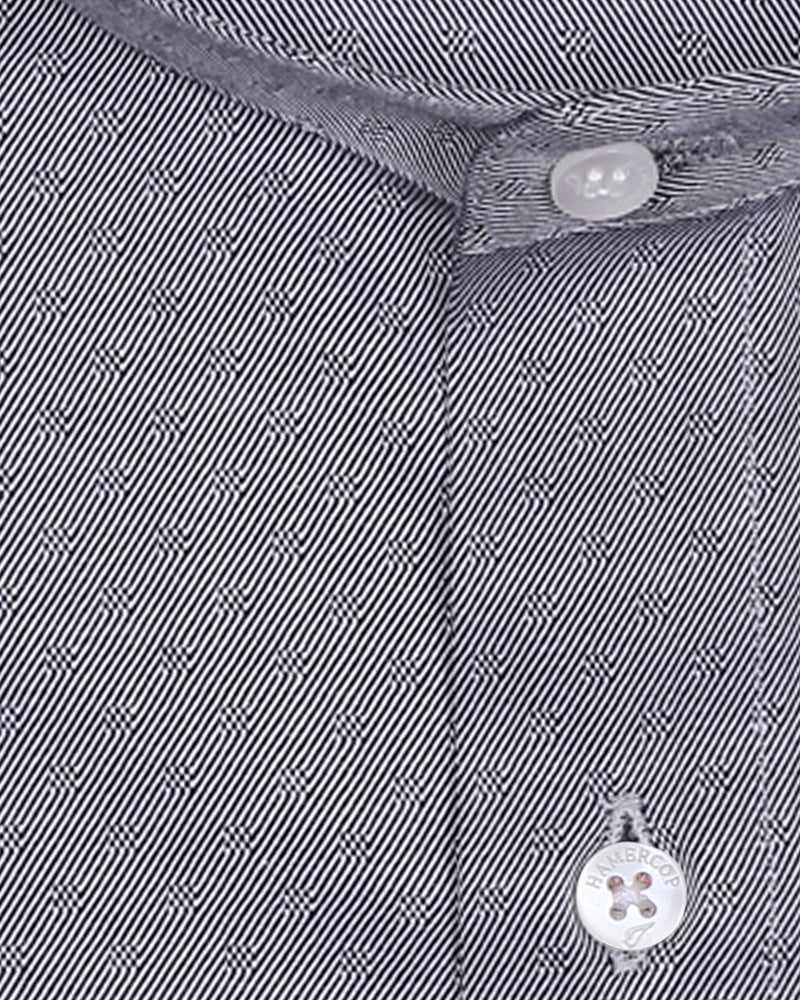 Grey Shaded Doby Jacquard Shirt