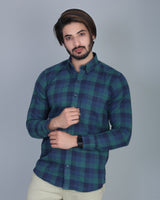 Panthen Multicolored Brushed Solid Plaid Flannel Check Cotton Shirt