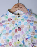 Colorful Hexagon Printed Egyptian Gizza Premium Cotton Shirt