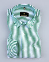 Atlanta Green Bengal Stripe Oxford Cotton Shirt