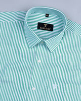 Atlanta Rama Green Bengal Stripe Oxford Cotton Shirt
