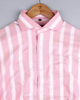 Hamrock Pink And White Stripe Oxford Cotton Shirt
