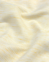 Oracle Yellow With White Stripe Linen Cotton Shirt