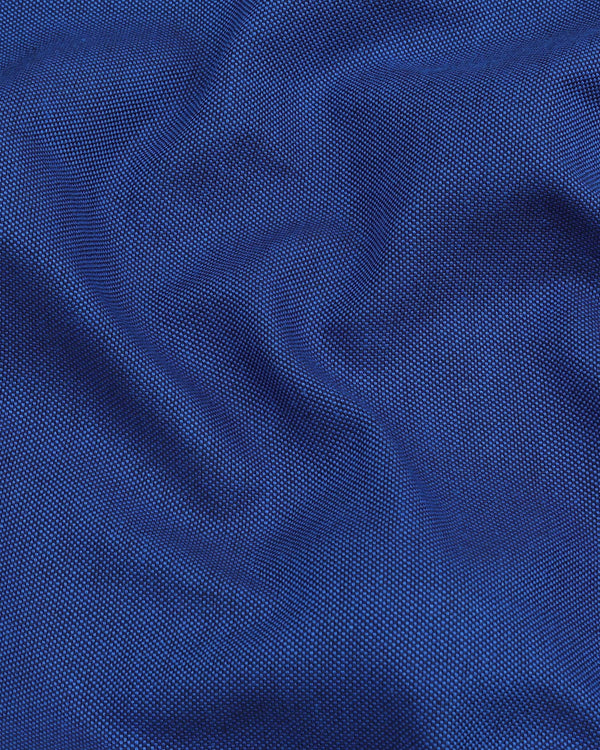 Royal Blue Oxford Cotton Solid Formal Shirt