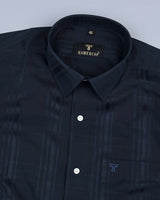Teton Black Self Checked Dobby Cotton Shirt