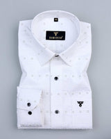 White Ancient Art Printed Premium Cotton Shirt