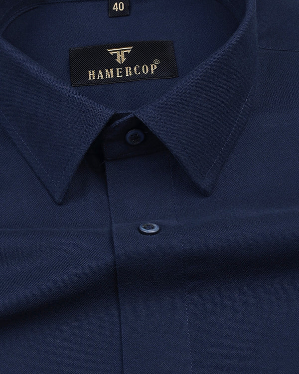 Navyblue Heavy Oxford Solid Cotton Shirt