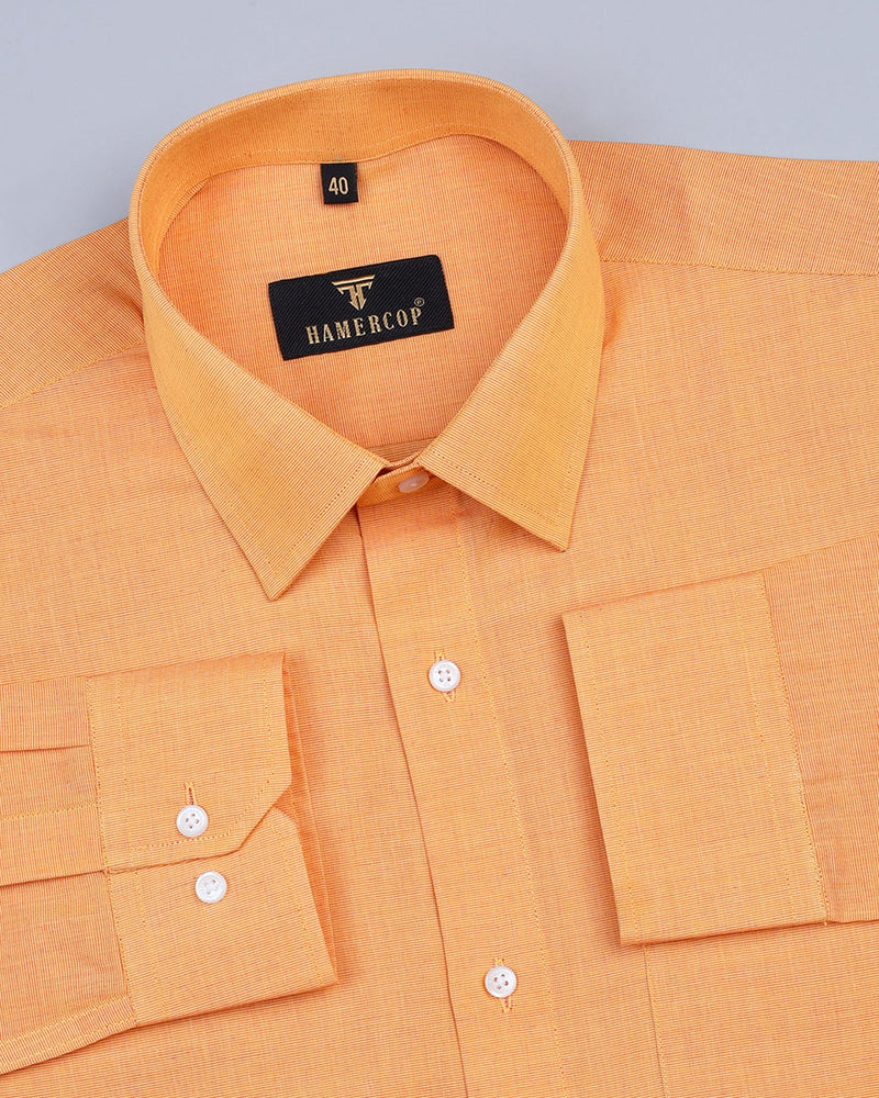 Candlelight Orange FilaFil Premium Cotton Solid Shirt