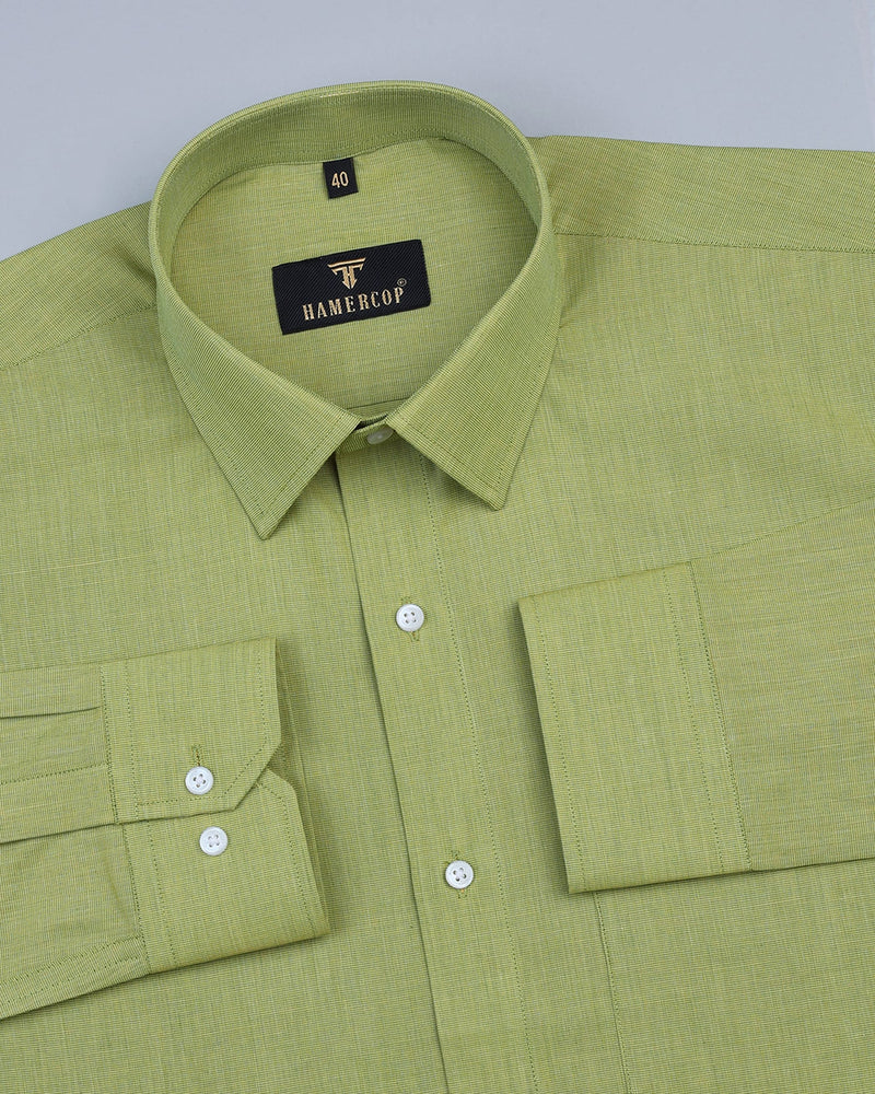 Olive Green FilaFil Premium Cotton Solid Shirt