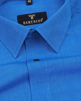 Vivid Blue FilaFil Premium Cotton Solid Shirt