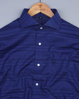 Radiant Blue Dobby Weft Stripe Premium Gizza Shirt