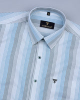 Rolick Multicolored Jacquard Striped Dobby Cotton Shirt