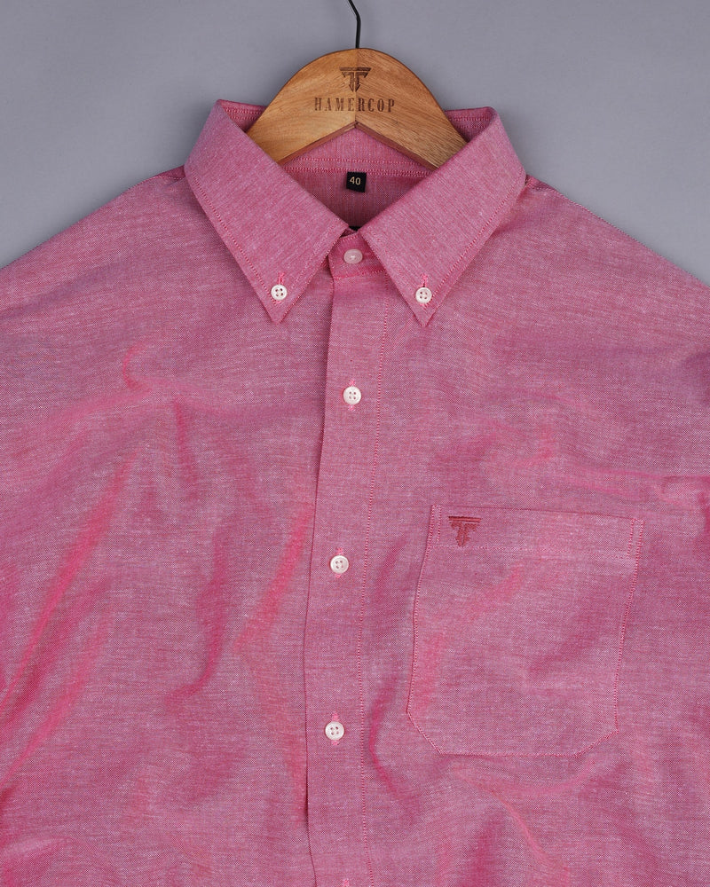 Mystic Pink Oxford Cotton Solid Formal Shirt