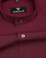 Wine Maroon FilaFil Premium Cotton Solid Shirt