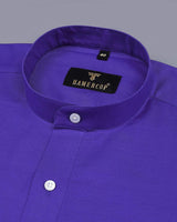 Bluish Purple Dobby Cotton Solid Shirt