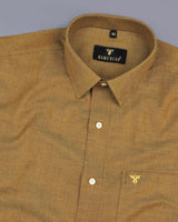 Flaxen Mustard FilaFil Premium Cotton Solid Shirt