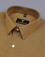 Flaxen Mustard FilaFil Premium Cotton Solid Shirt