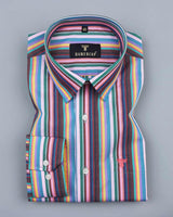 Flashy Multicolored Stripe Premium Cotton Shirt