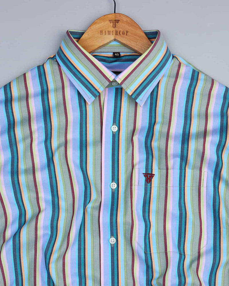 Spectrum Multicolored Stripe Premium Cotton Shirt