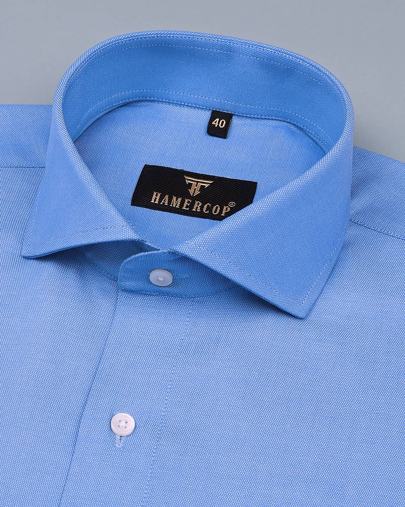 Argentina Blue Dobby Cotton Formal Shirt