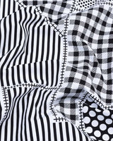 Black Geometrical Print With White Designer Cotton Shirt