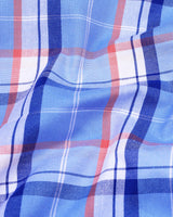 Hilston Blue Multicolored Oxford Cotton Check Shirt