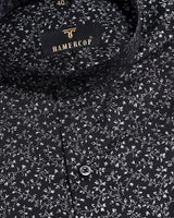 Basco-Black With Silver Foiled  Beutiful Printed Special Edition Designer Shirt