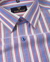 Vimto Multicolor Striped Oxford Premium Cotton Shirt
