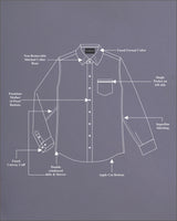 White With Navyblue Checked Premium Cotton Shirt