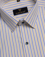Yellow  With White Premium Stripe Shirt
