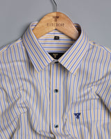 Yellow  With White Premium Stripe Shirt