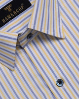 Yellow  With White Premium Stripe Shirt