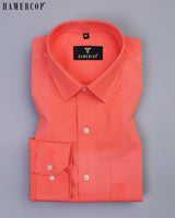 Tiger Orange Solid Cardoury Hamercop Special Edition Designer Shirt