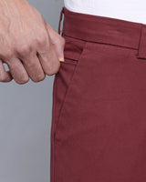 Mulberry Pink Stretch Cotton Chinos